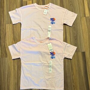 Cat & Jack Light Pink T-Shirt with Palm Tree Graphic